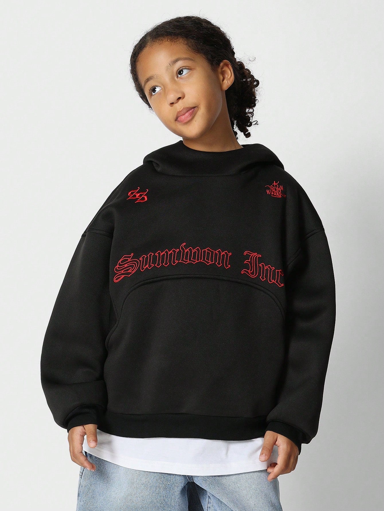 Tween Girls Overhead Hoodie With Print