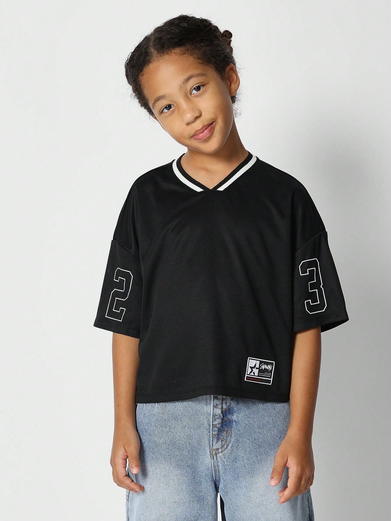 Tween Girls Crop Fit Baller Tee