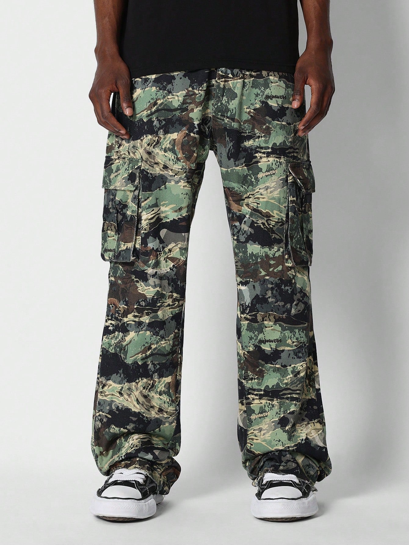 Straight Fit Pant With All Over Print