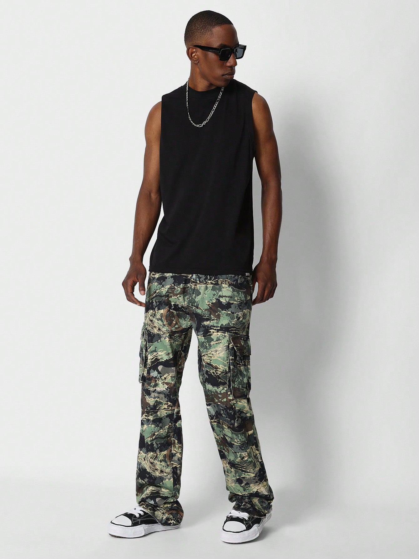 Straight Fit Pant With All Over Print