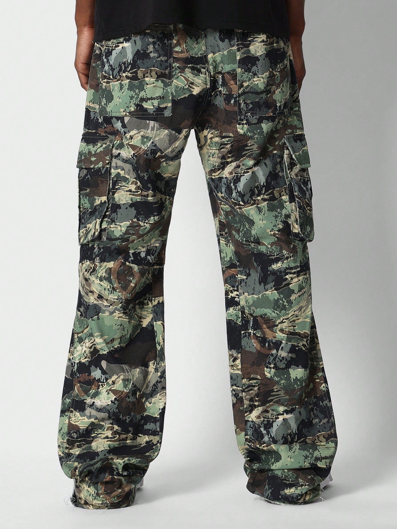 Straight Fit Pant With All Over Print