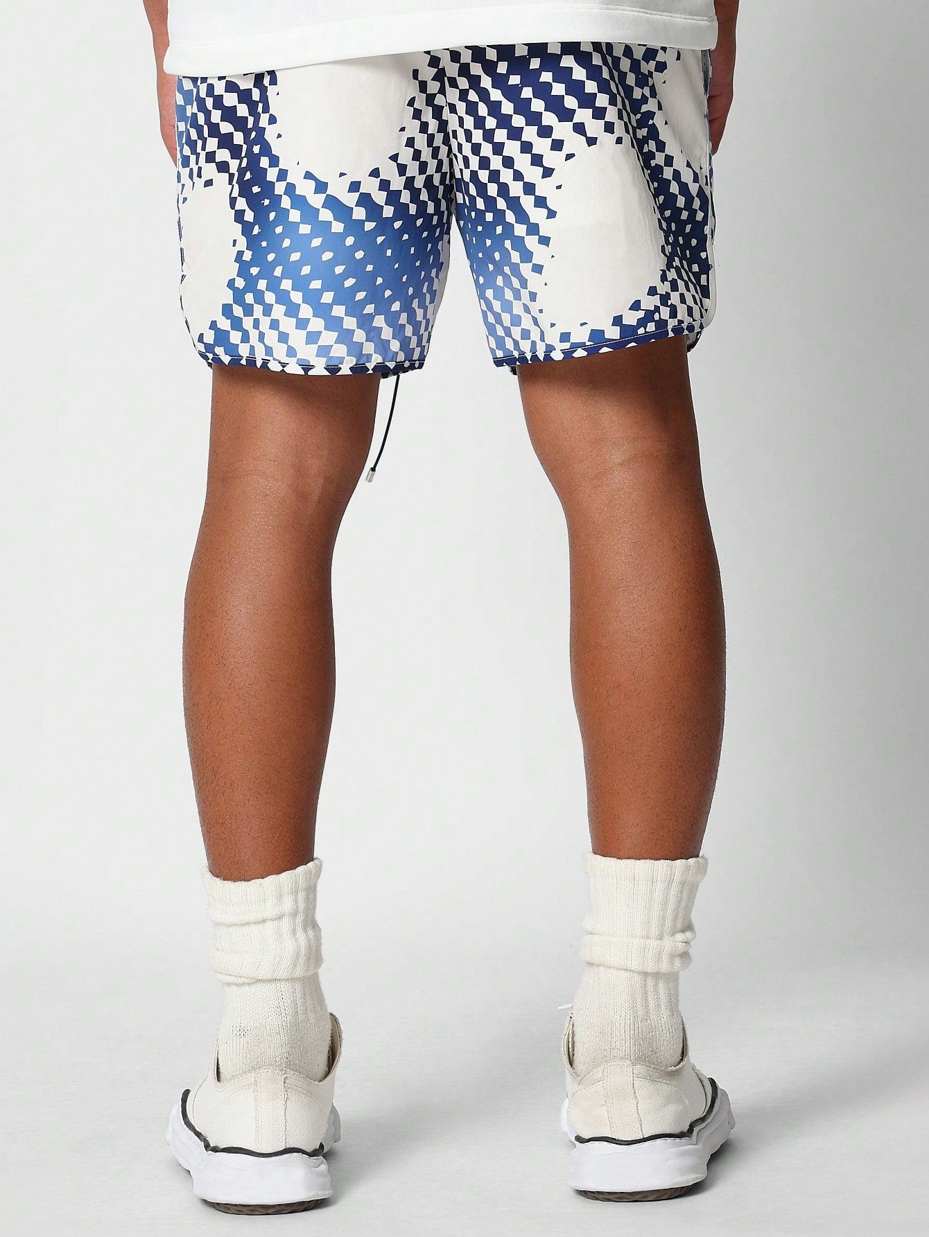 Nylon Short With All Over Print