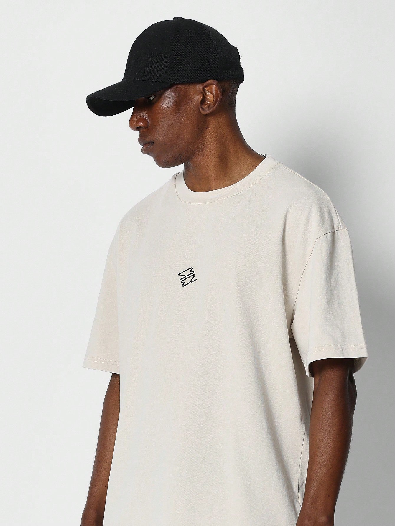 Washed Tee With Back Number Graphic Print