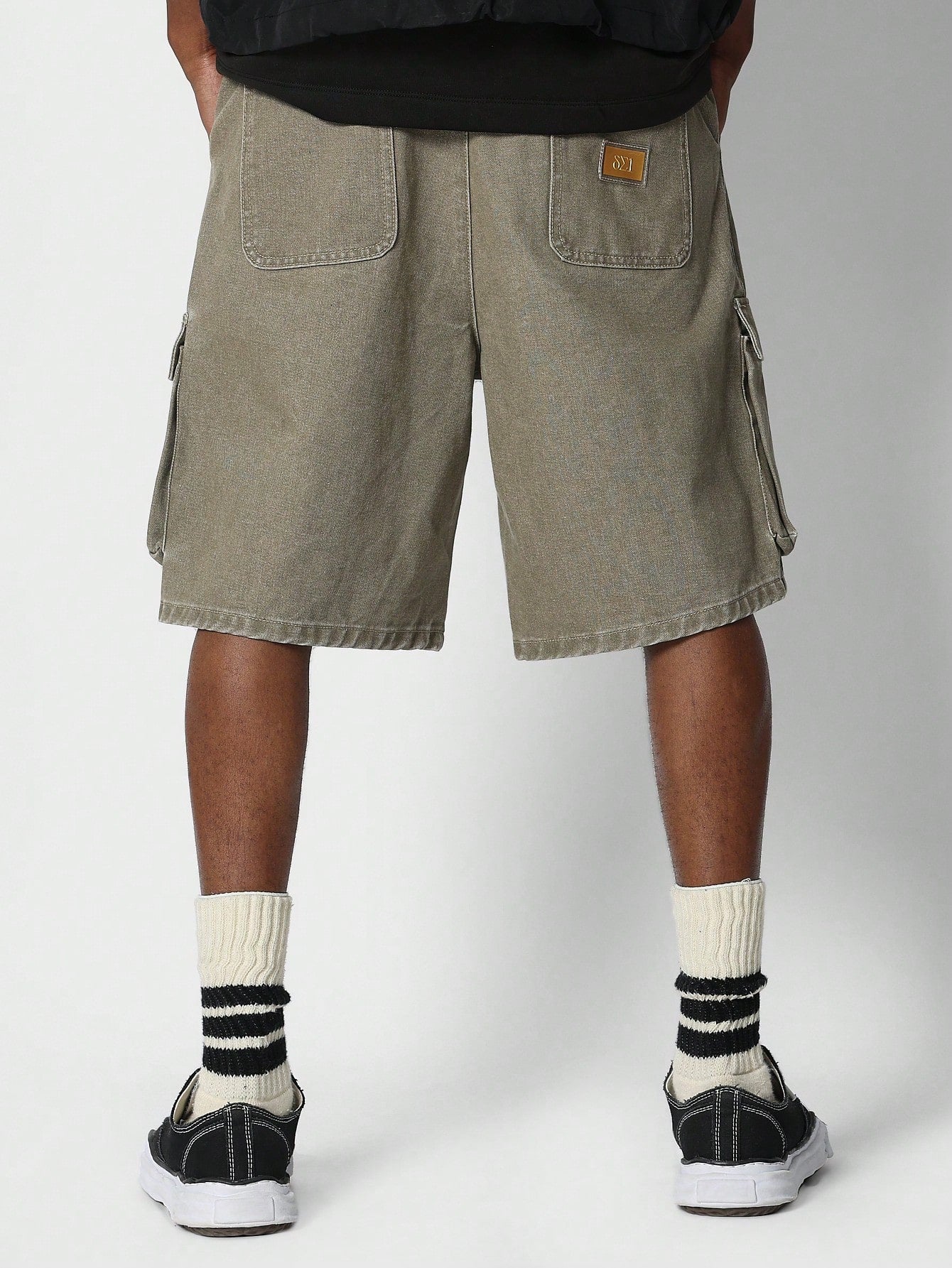 Pull On Denim Cargo Short