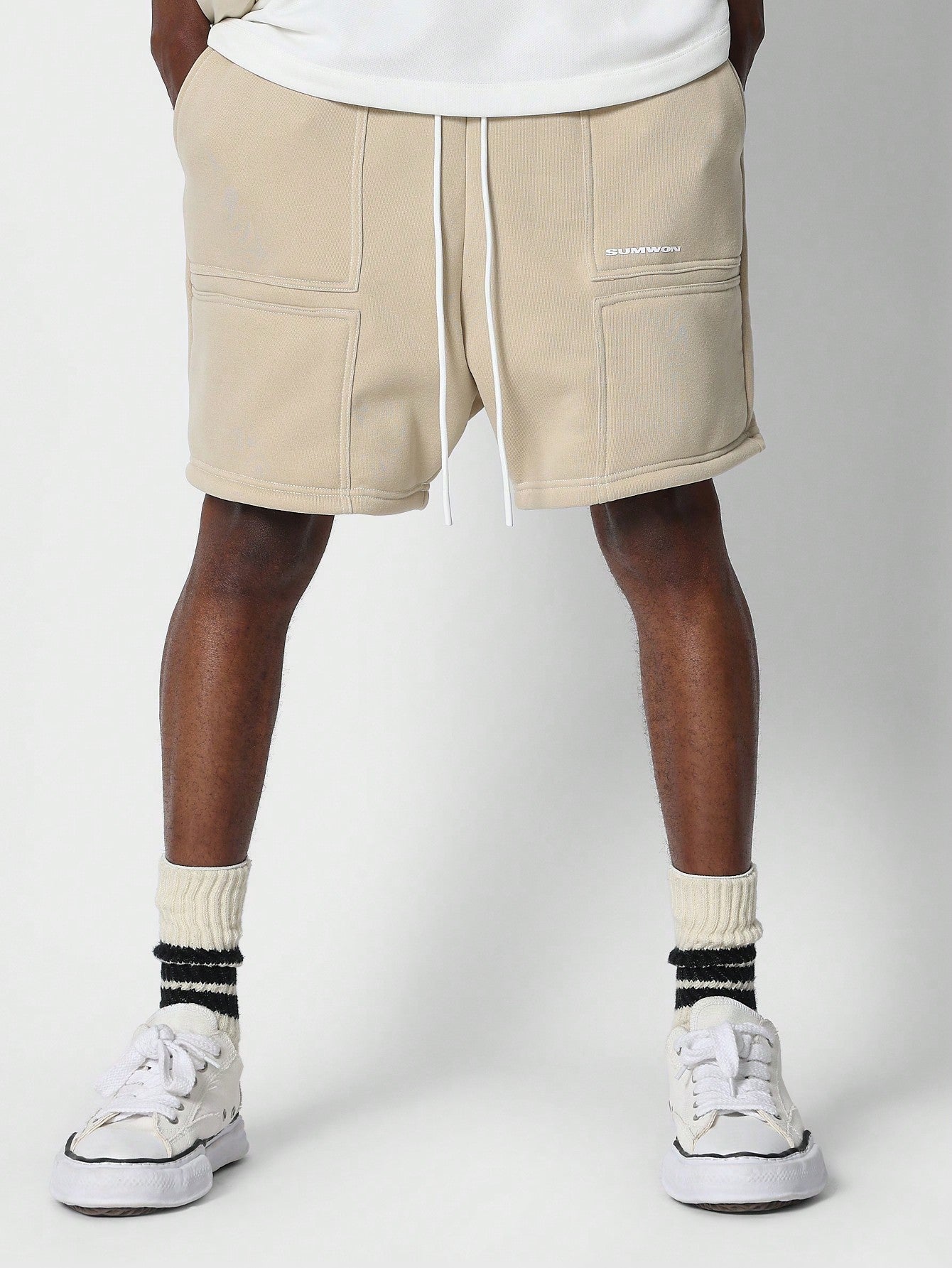 Drop Crotch Short With Contrast Stitch