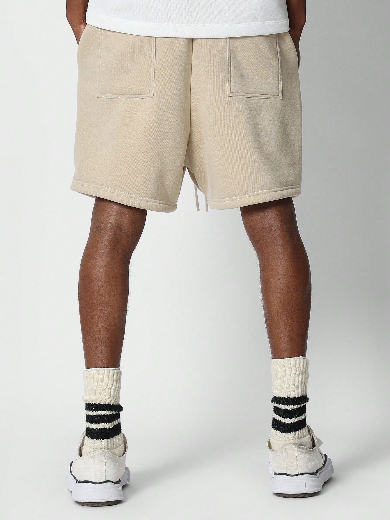 Drop Crotch Short With Contrast Stitch