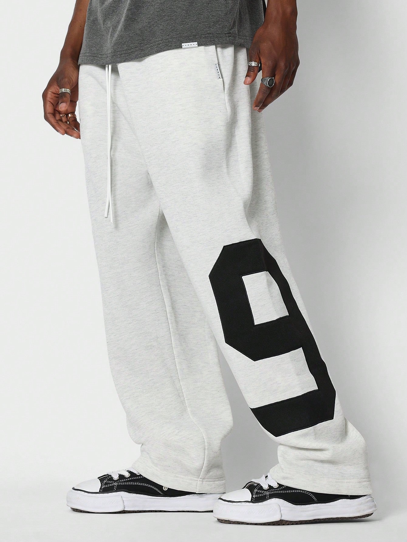 Drop Crotch Jogger With Number Print