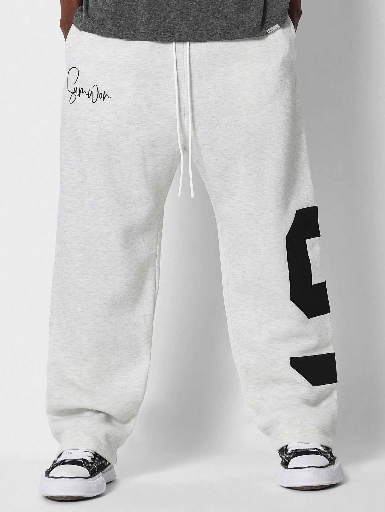 Drop Crotch Jogger With Number Print