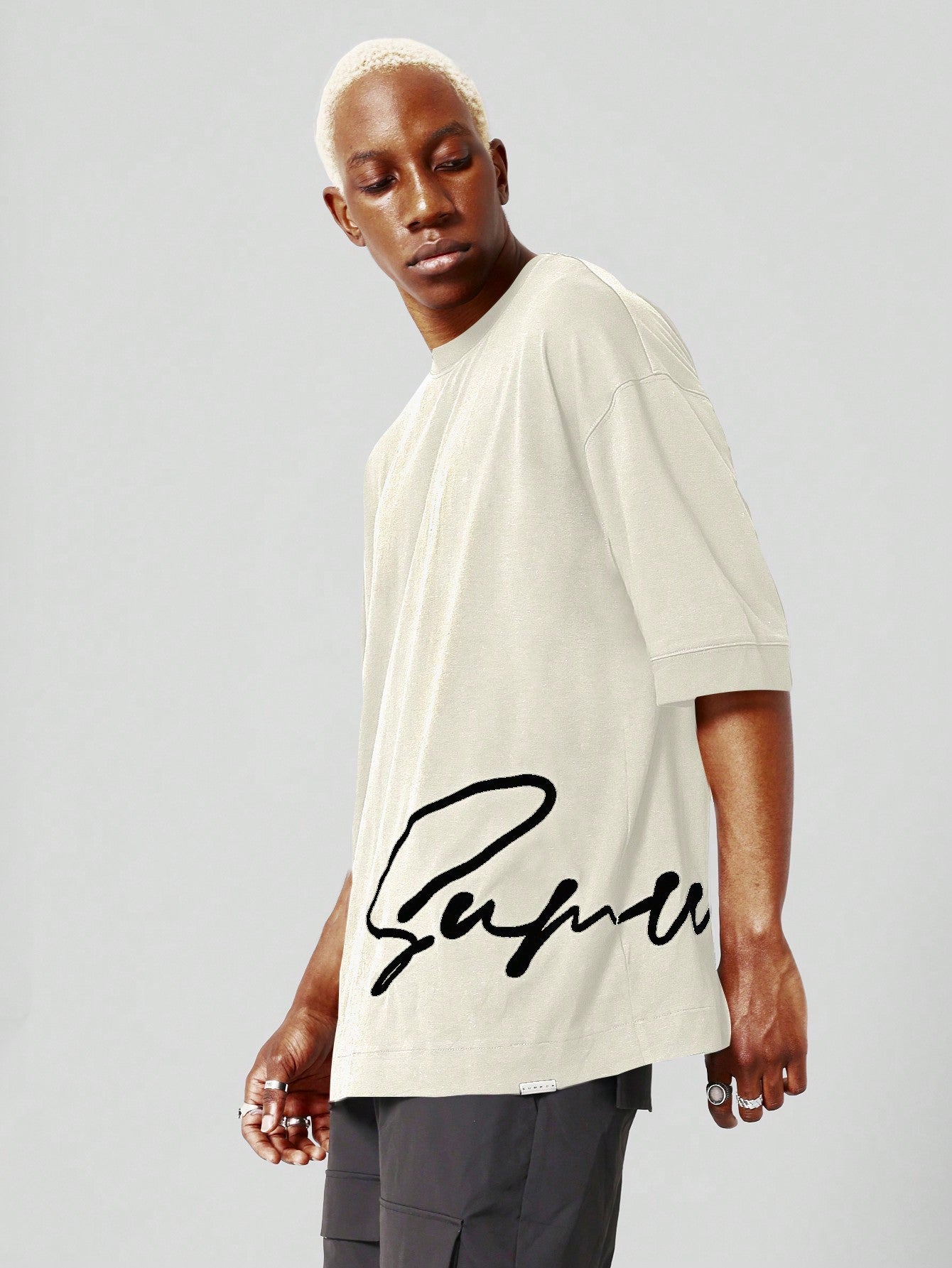 Oversized Tee With Signature Embroidery