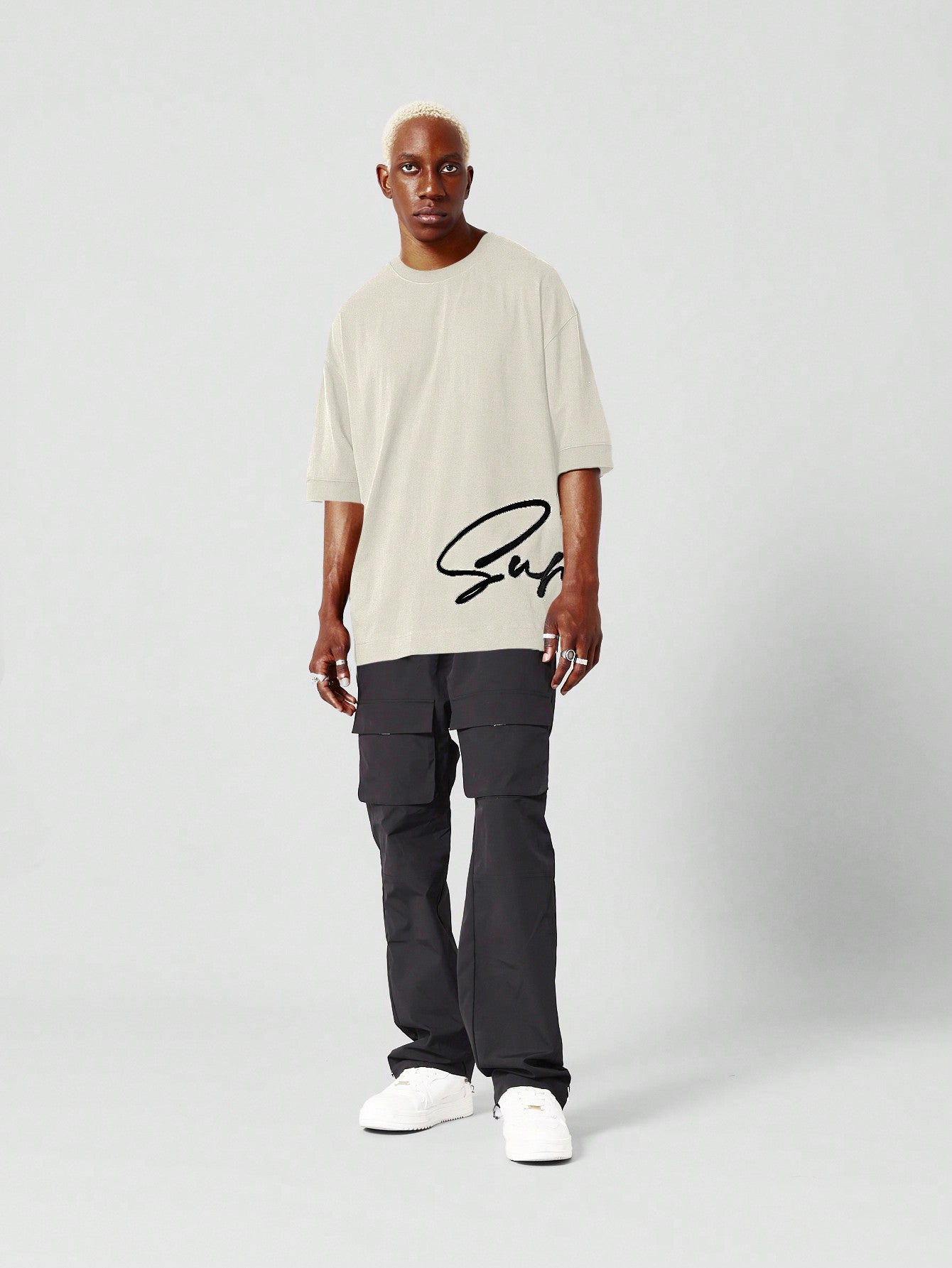 Oversized Tee With Signature Embroidery