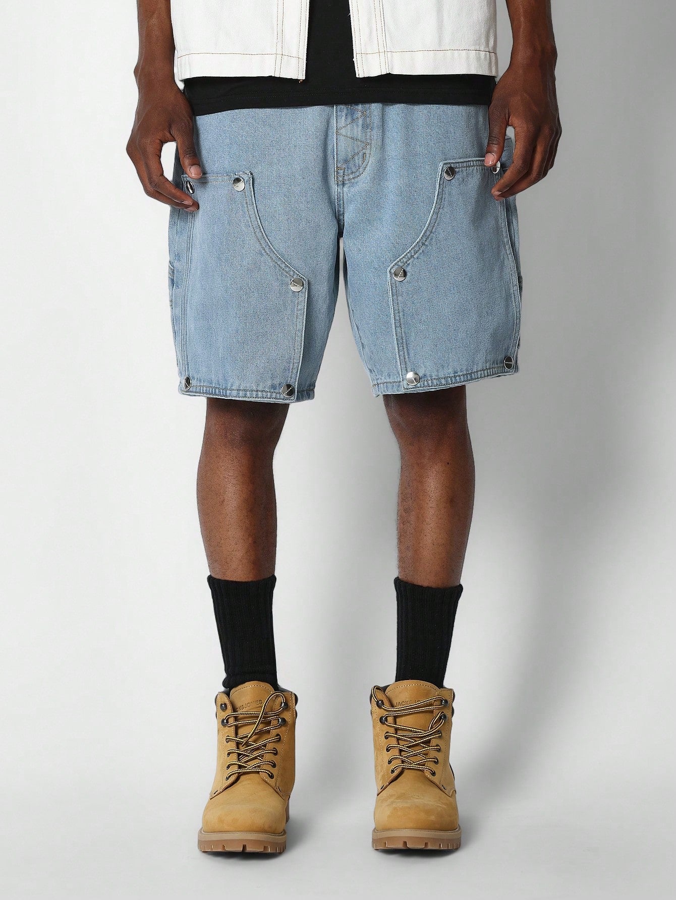 Denim Carpenter Detail Short