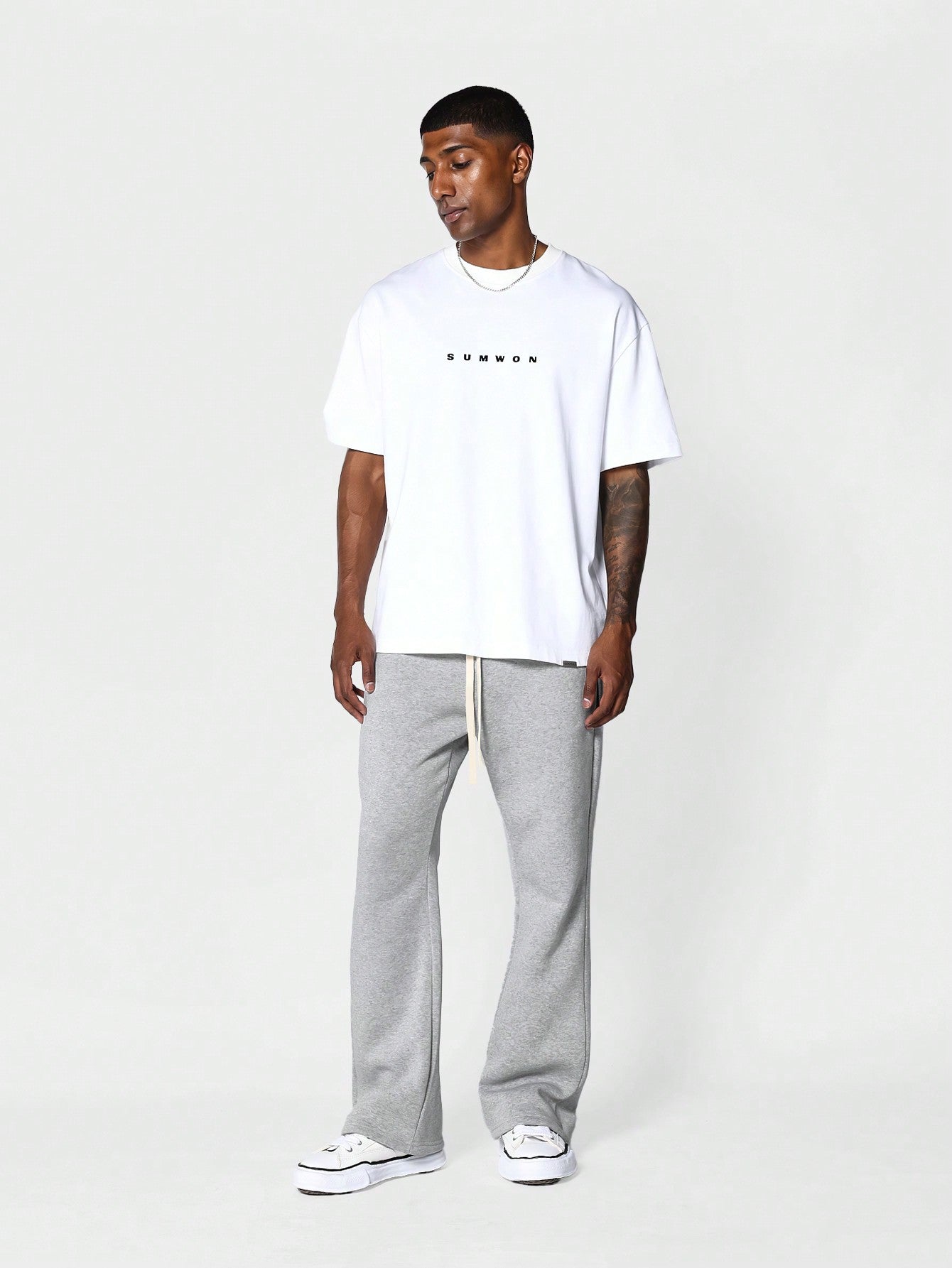 Flare Fit Sweatpants With Drawcords