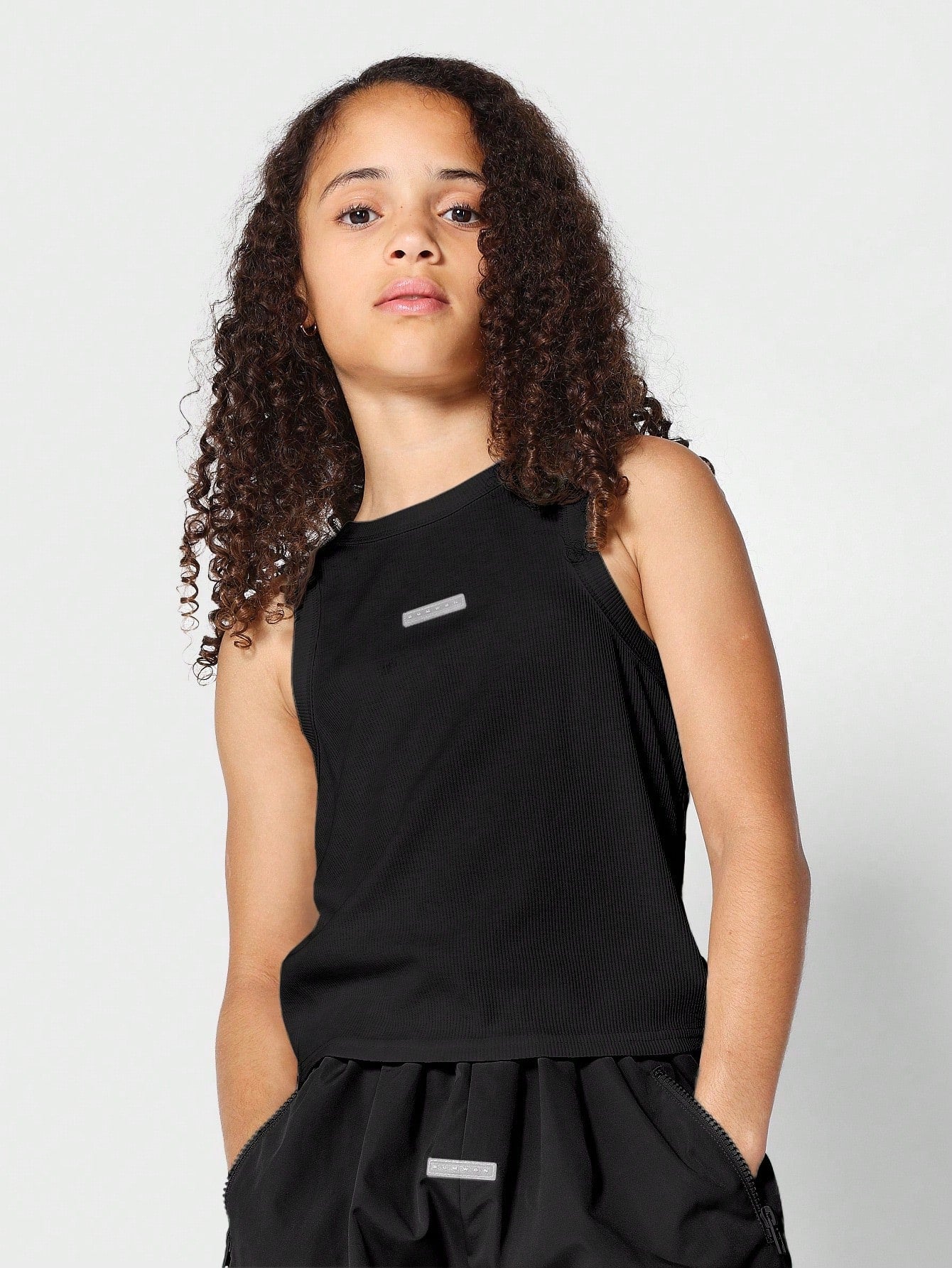 Tween Girl Tank Top & Loose Fit Baggy Parachute Pant 2 Piece Set