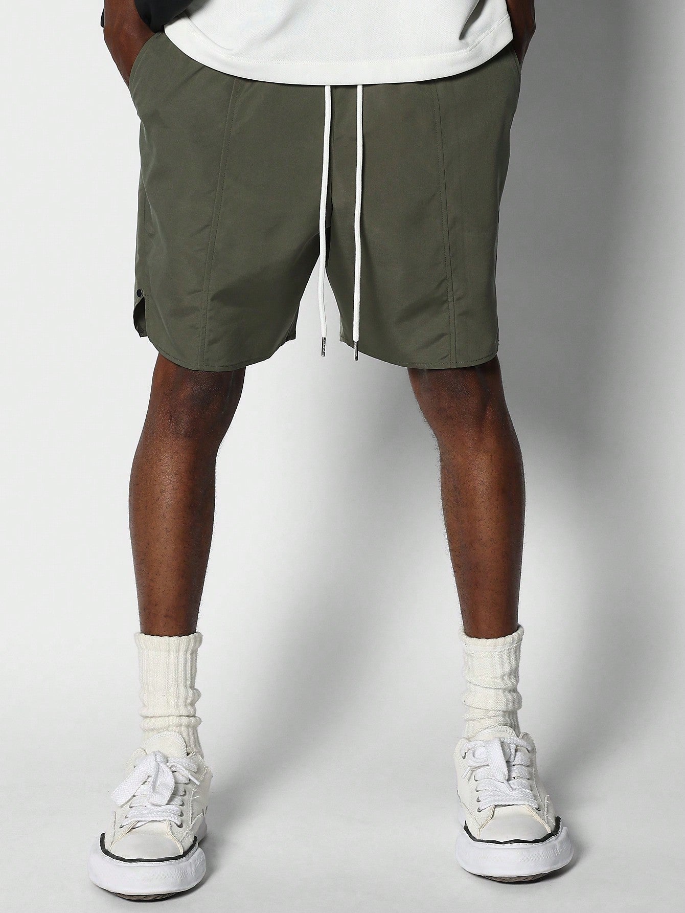 Nylon Short With Side Snap Button