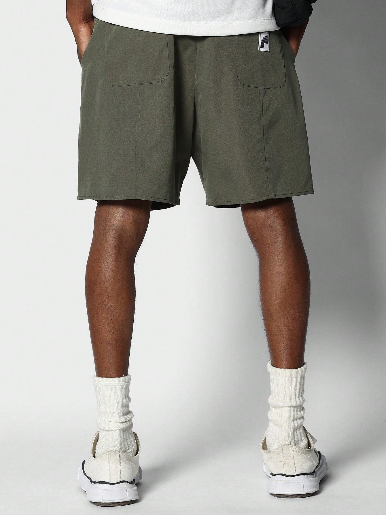 Nylon Short With Side Snap Button