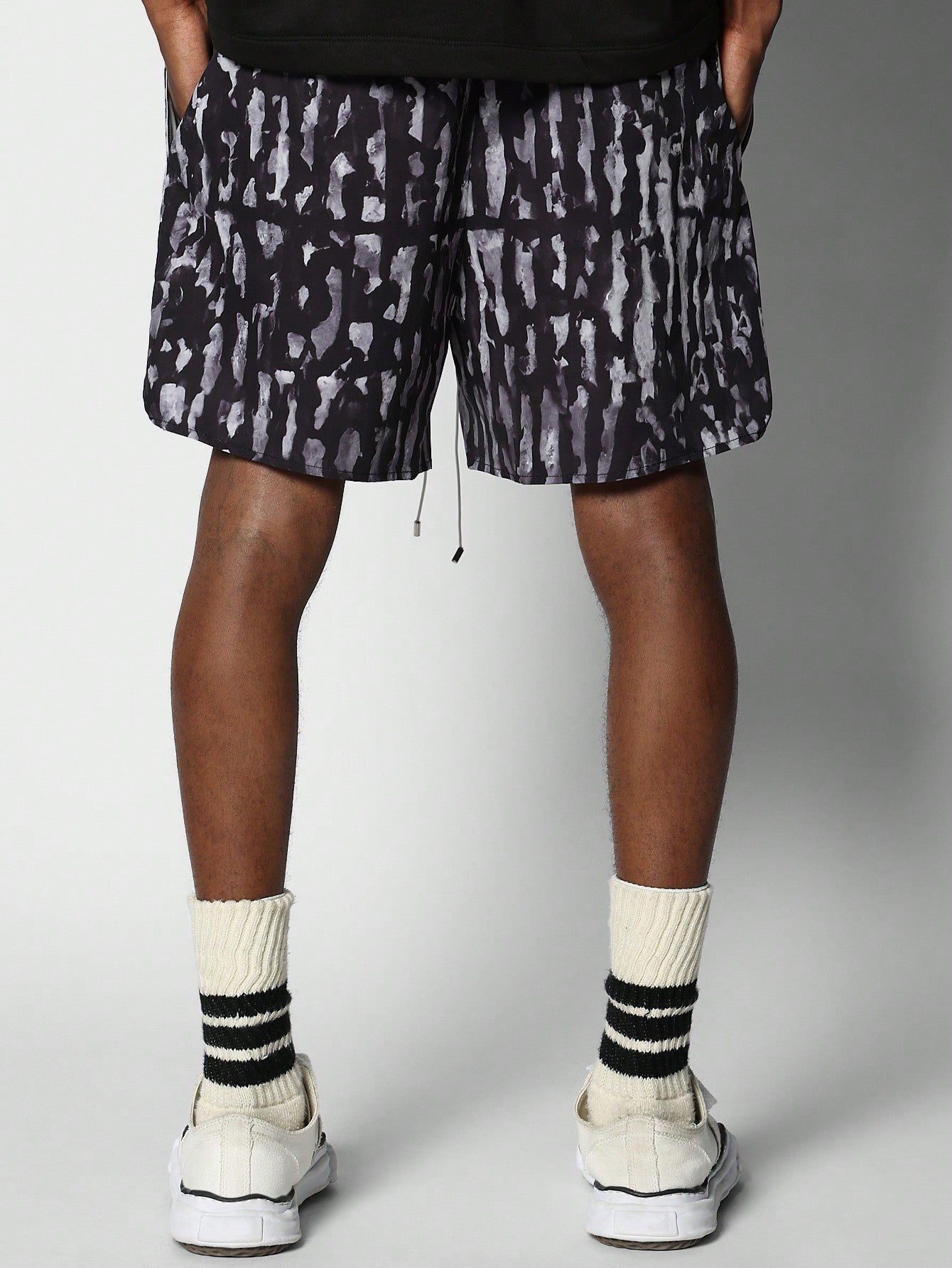 Nylon Short With All Over Print