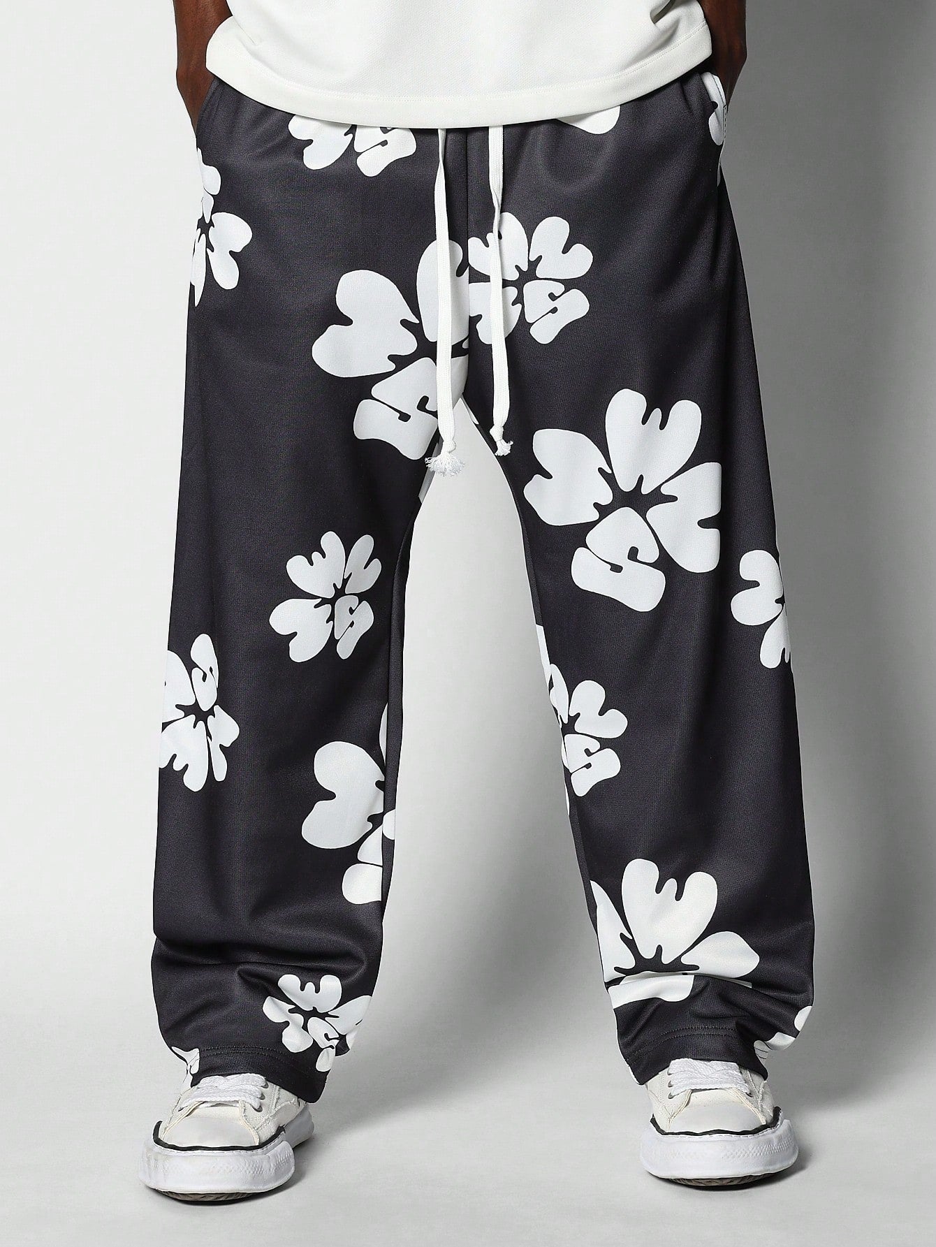 Loose Fit Baggy Joggers With All Over Print