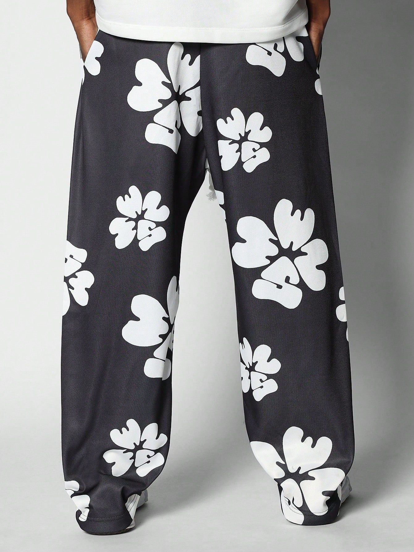 Loose Fit Baggy Joggers With All Over Print