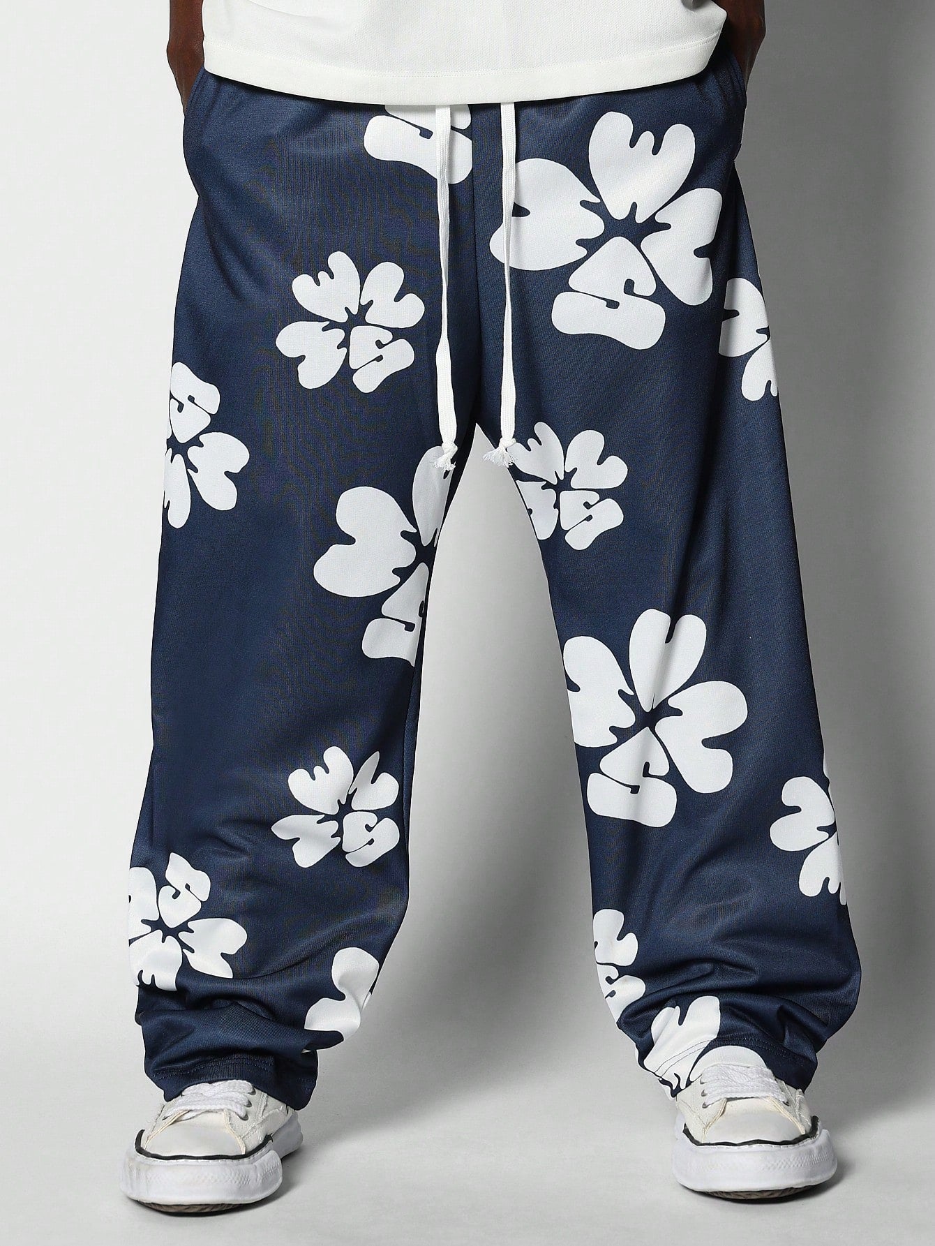 Loose Fit Baggy Joggers With All Over Print