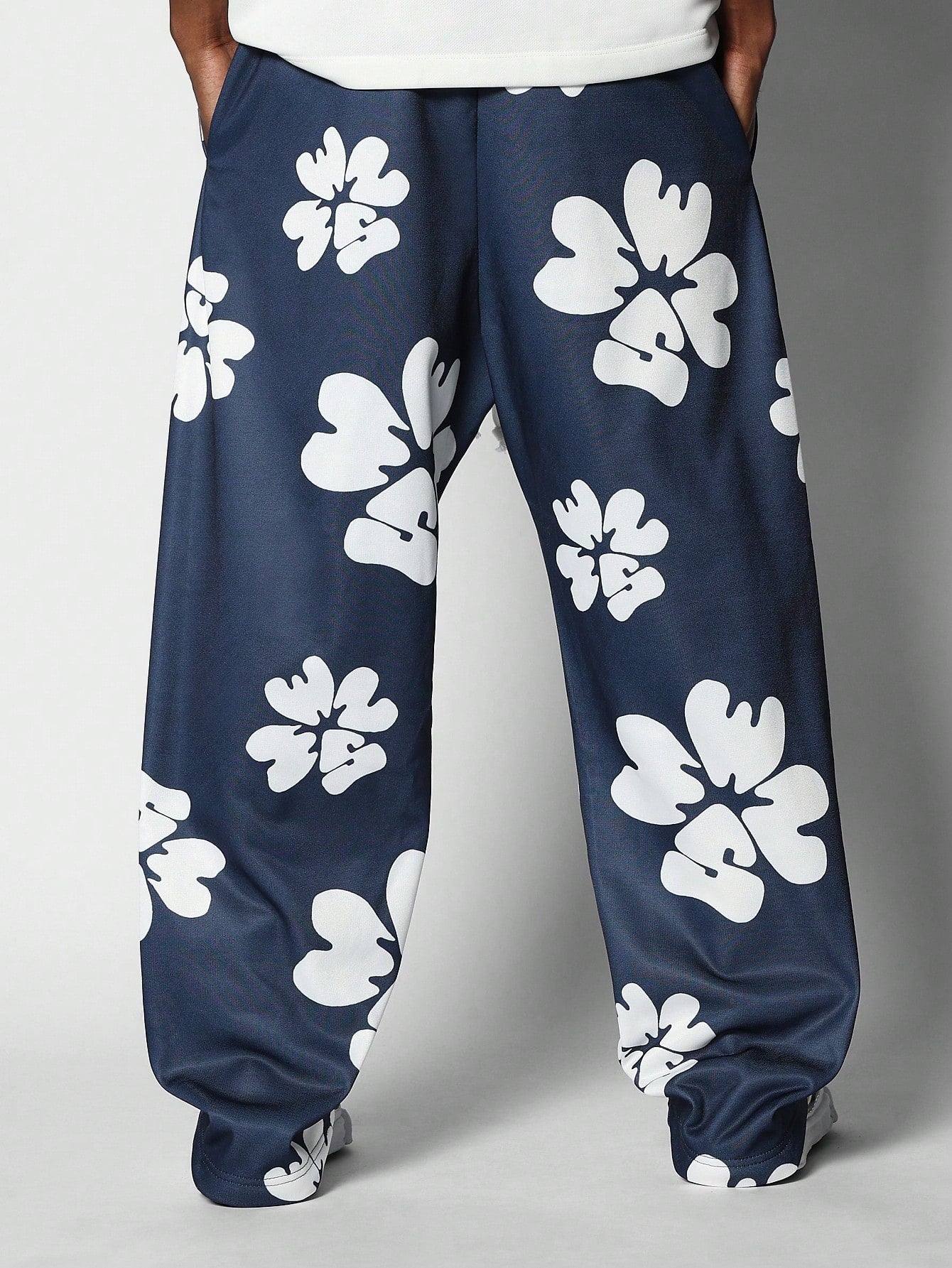 Loose Fit Baggy Joggers With All Over Print