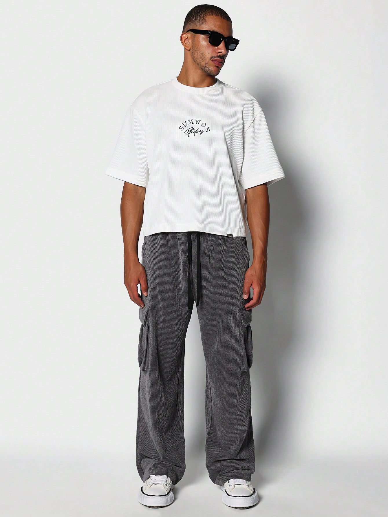 Corduroy Cargo Pant With Contrast Drawcords