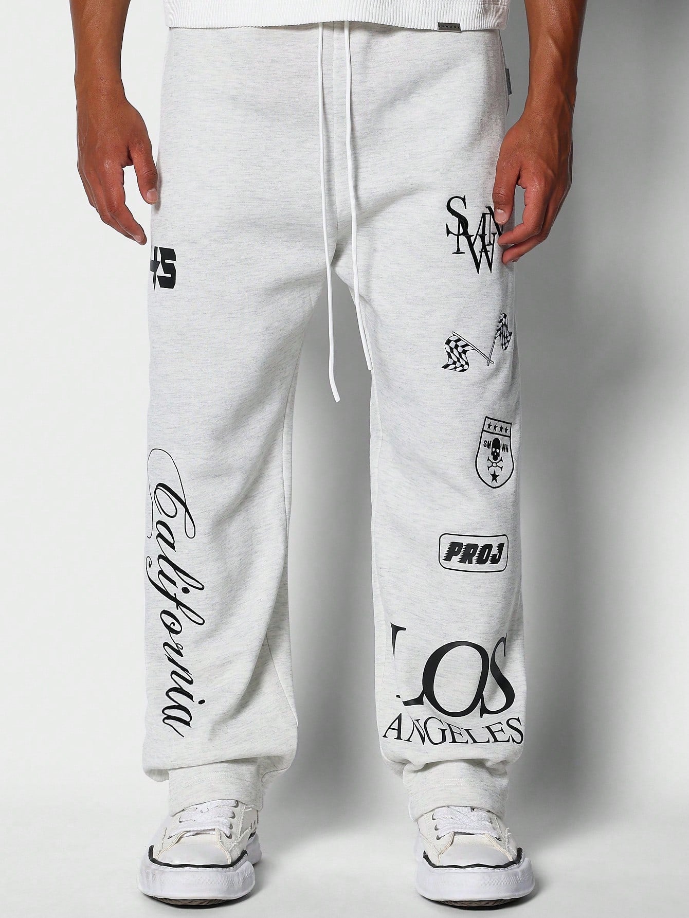 Drop Crotch Jogger Pant With Multi Patch Graphic