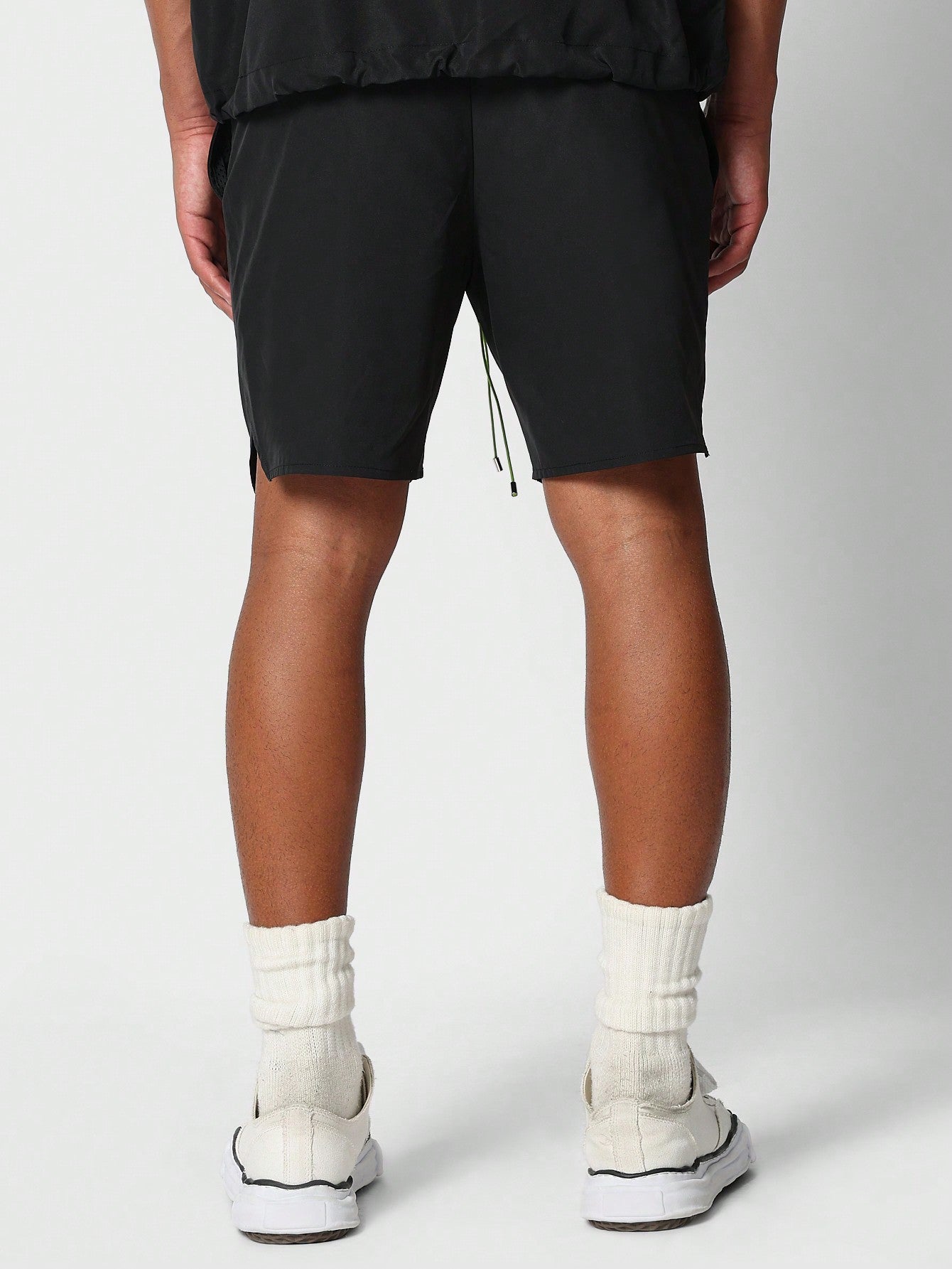 Nylon Short With Front Graphic