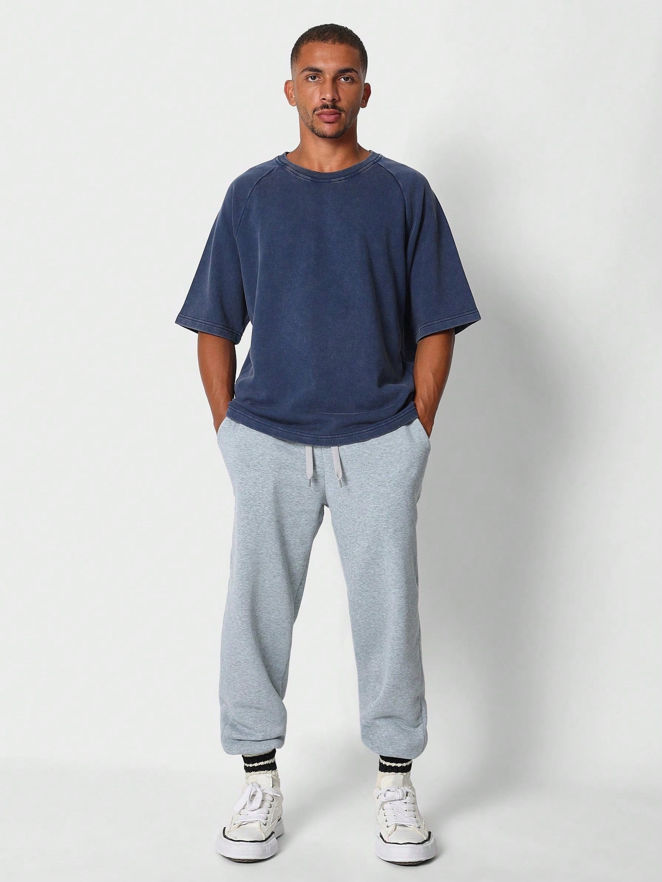 Oversized Fit Premium Heavy Weight Loopback Washed Essential Tee