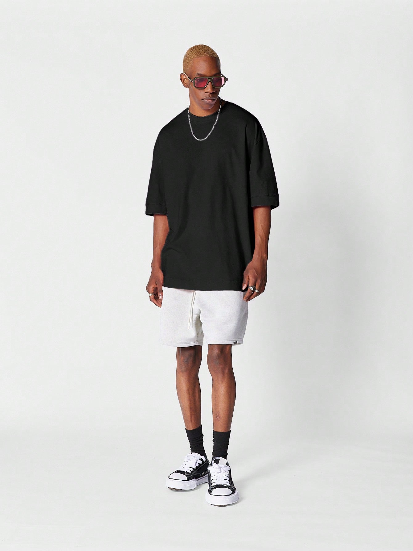 Oversized Fit Washed Tee With Back Graphic Print