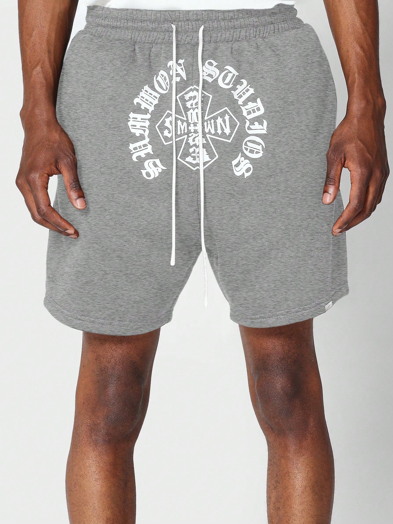 Drop Crotch Short With Front Graphic