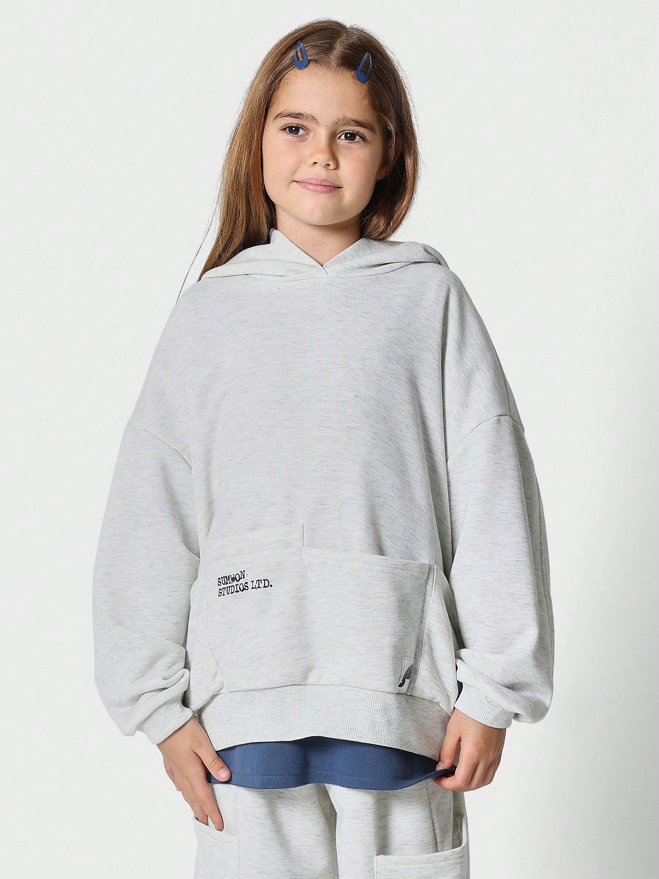 Tween Girls Overhead Oversized Hoodie With Flare Fit Joggers 2 Piece Set