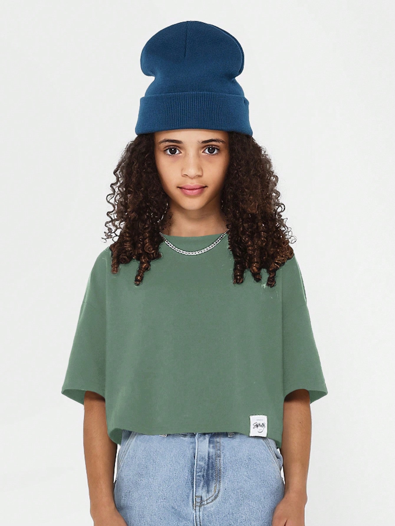 Tween Girl Crop Fit Essential Tee