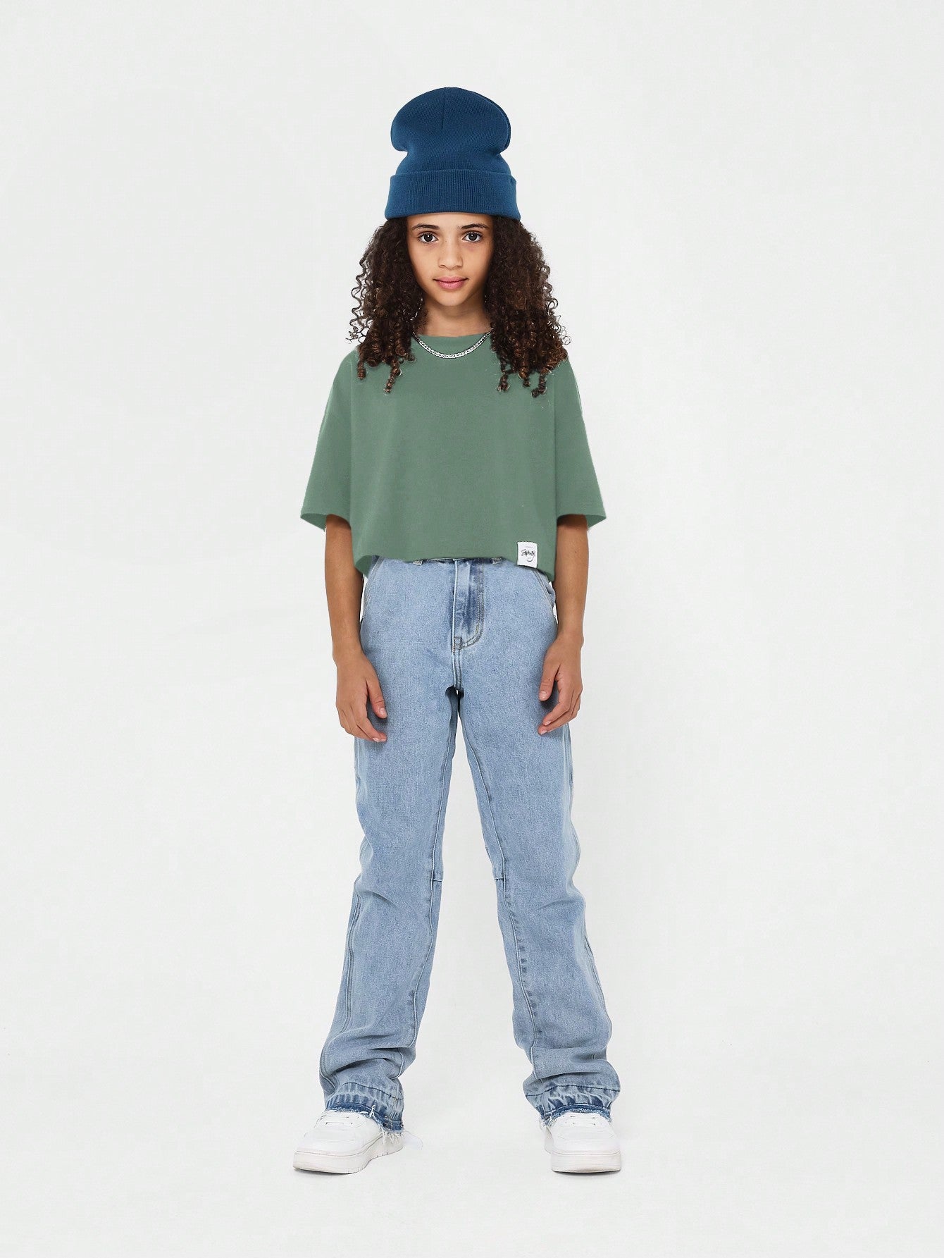 Tween Girl Crop Fit Essential Tee