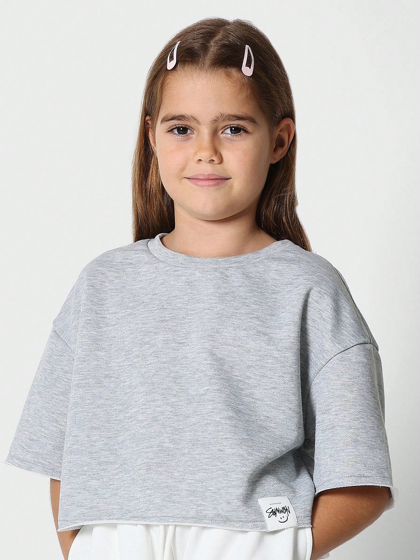 Tween Girls Crop Fit Tee With Print