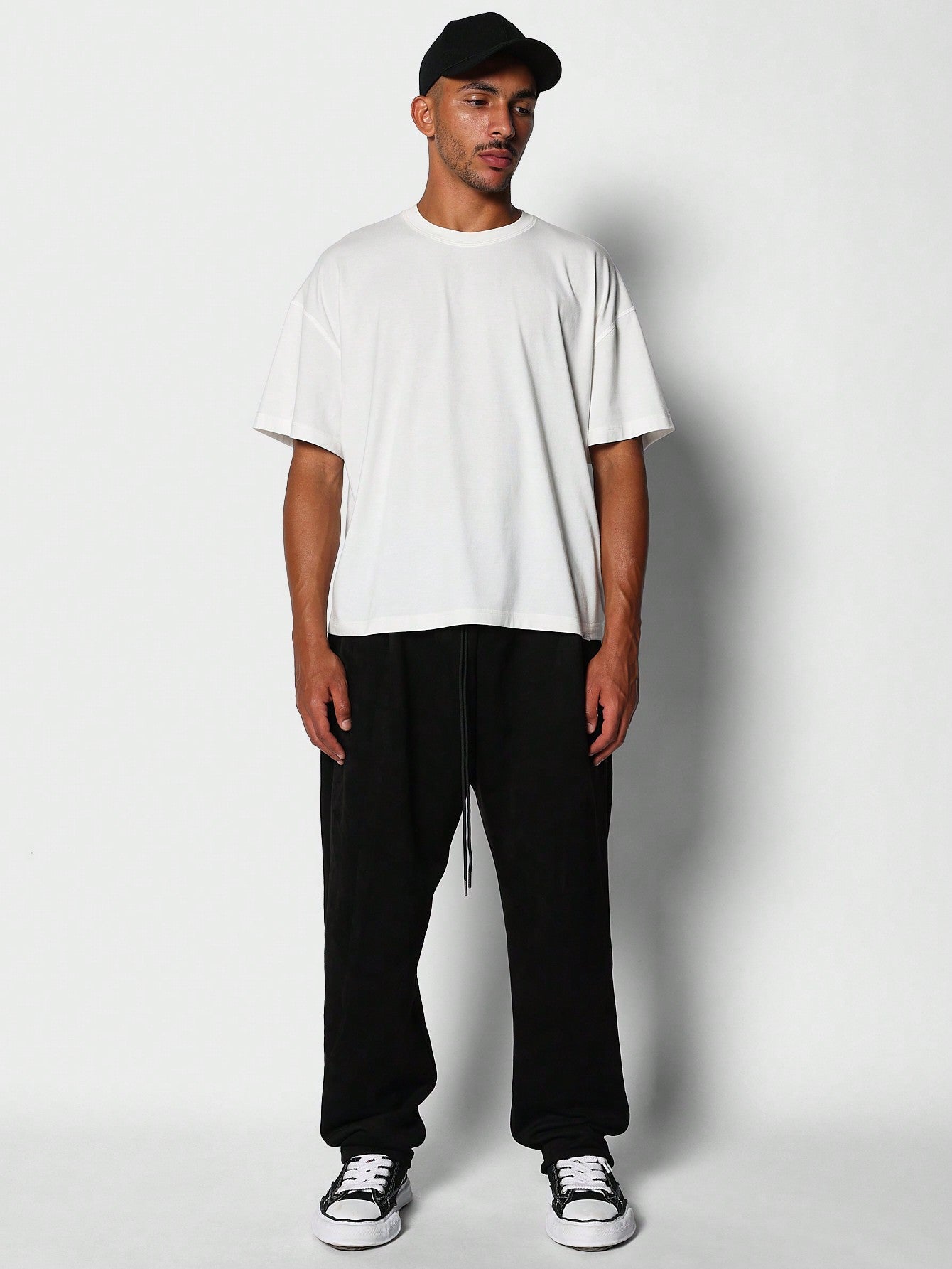 Suedette Straight Fit Pleated Jogger