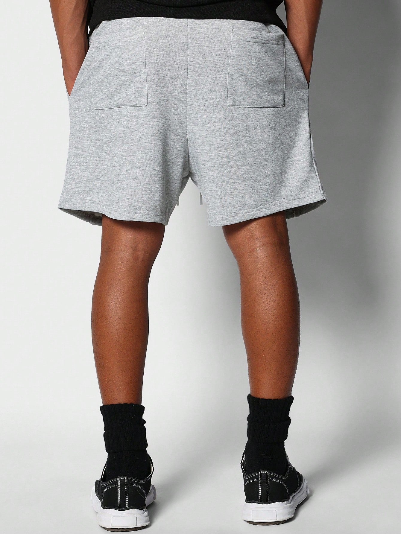 Drop Crotch Short With Exposed Seam