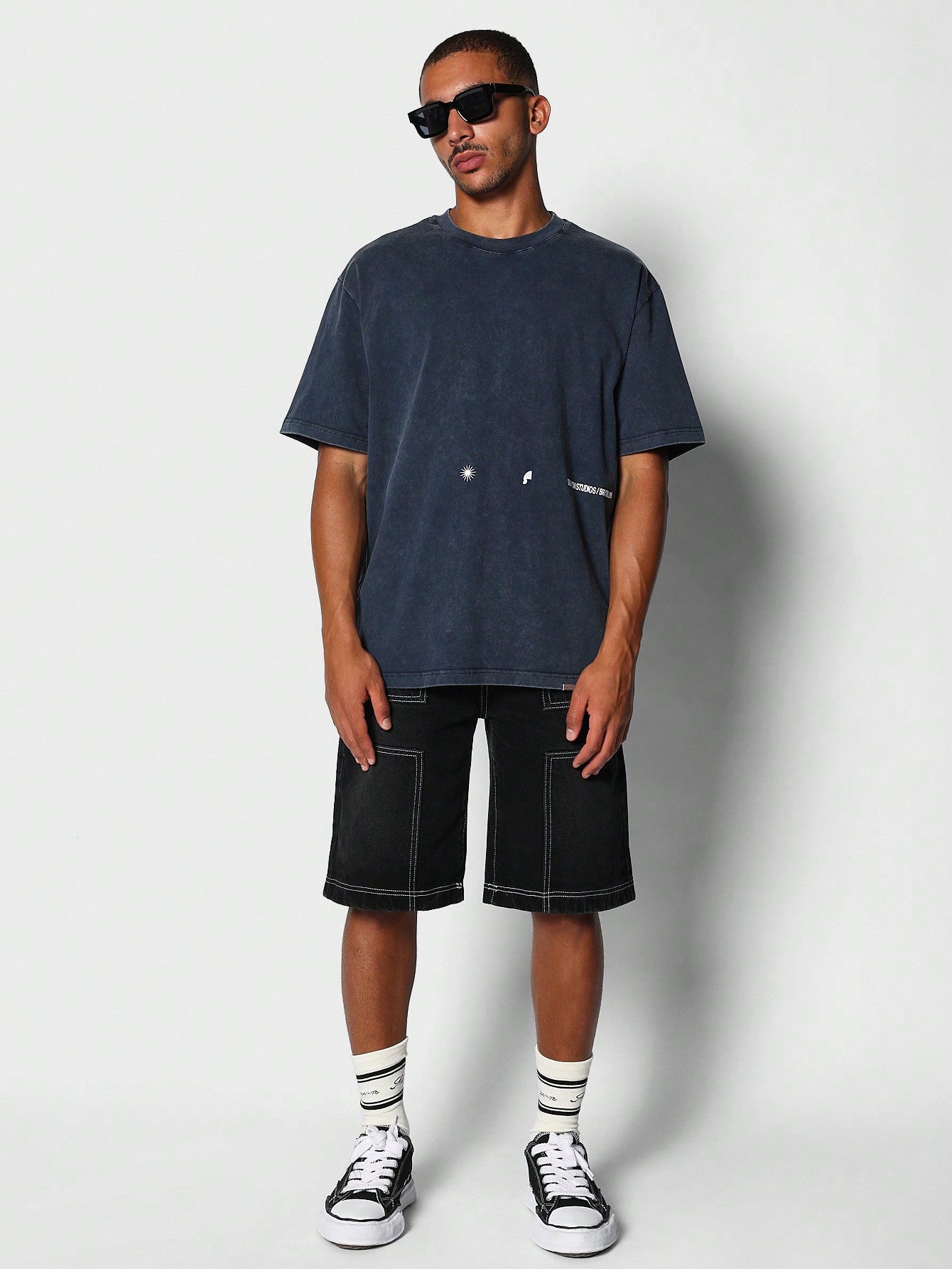 Regular Fit Short Sleeve Tee With Back Graphic Print