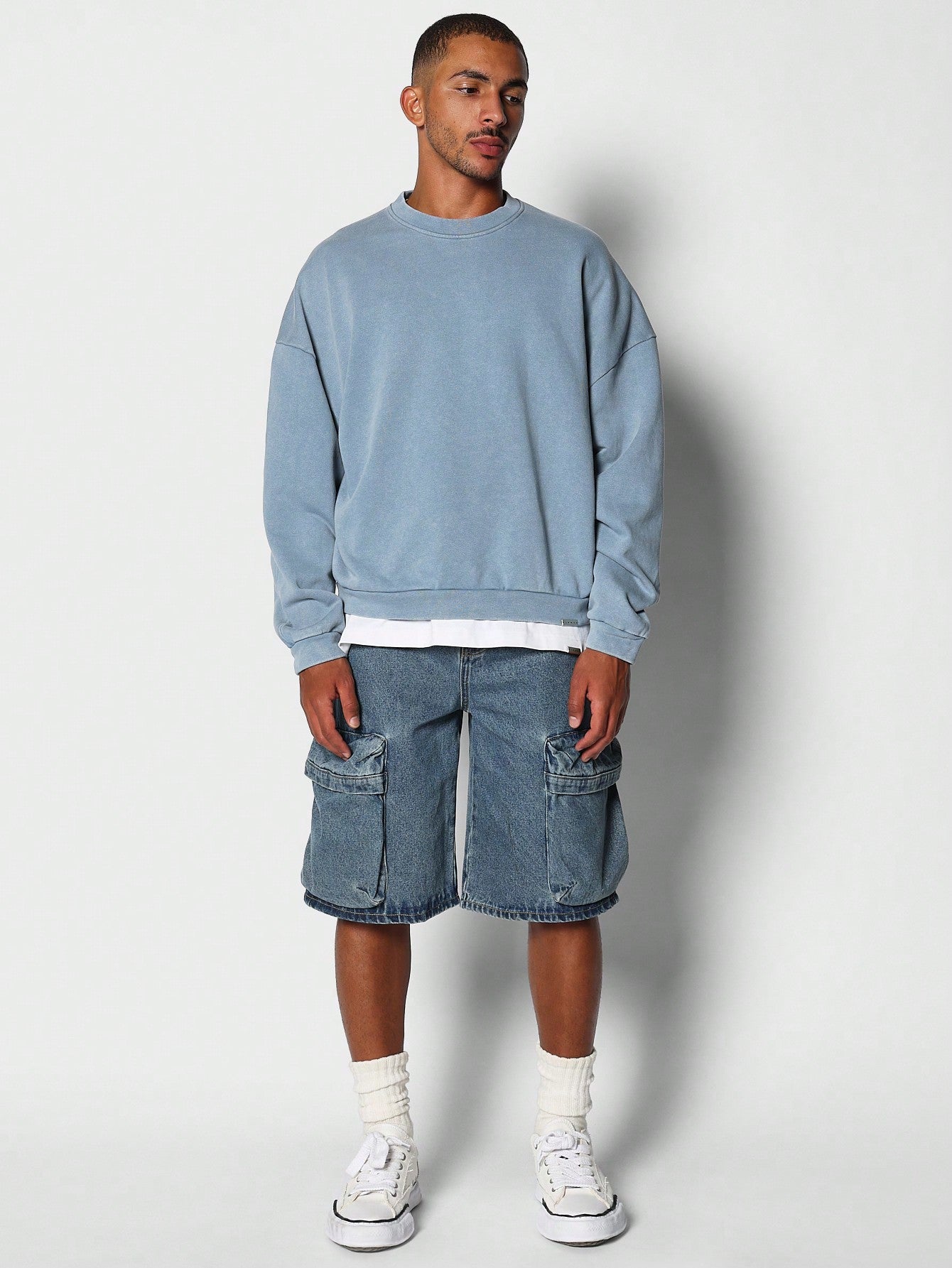 Oversized Fit Washed Premium Sweatshirt