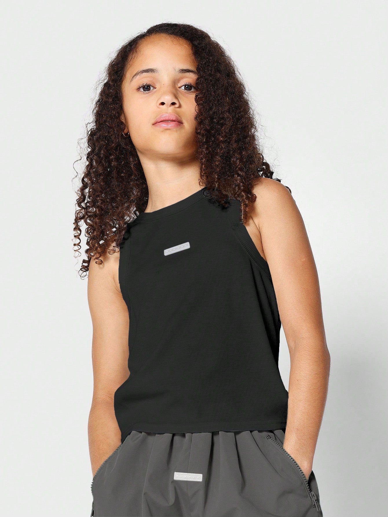 Tween Girl Tank Top & Loose Fit Baggy Parachute Pant 2 Piece Set