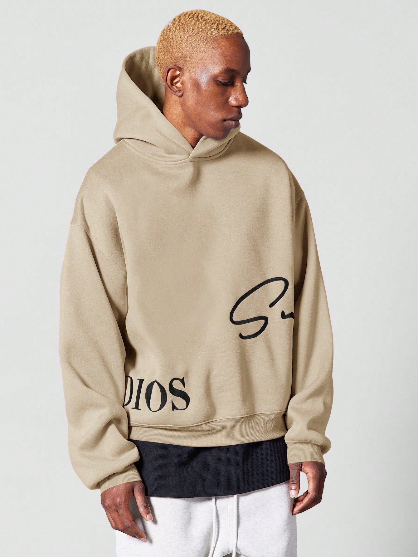 Regular Fit Overhead Hoodie With Signature Embroidery