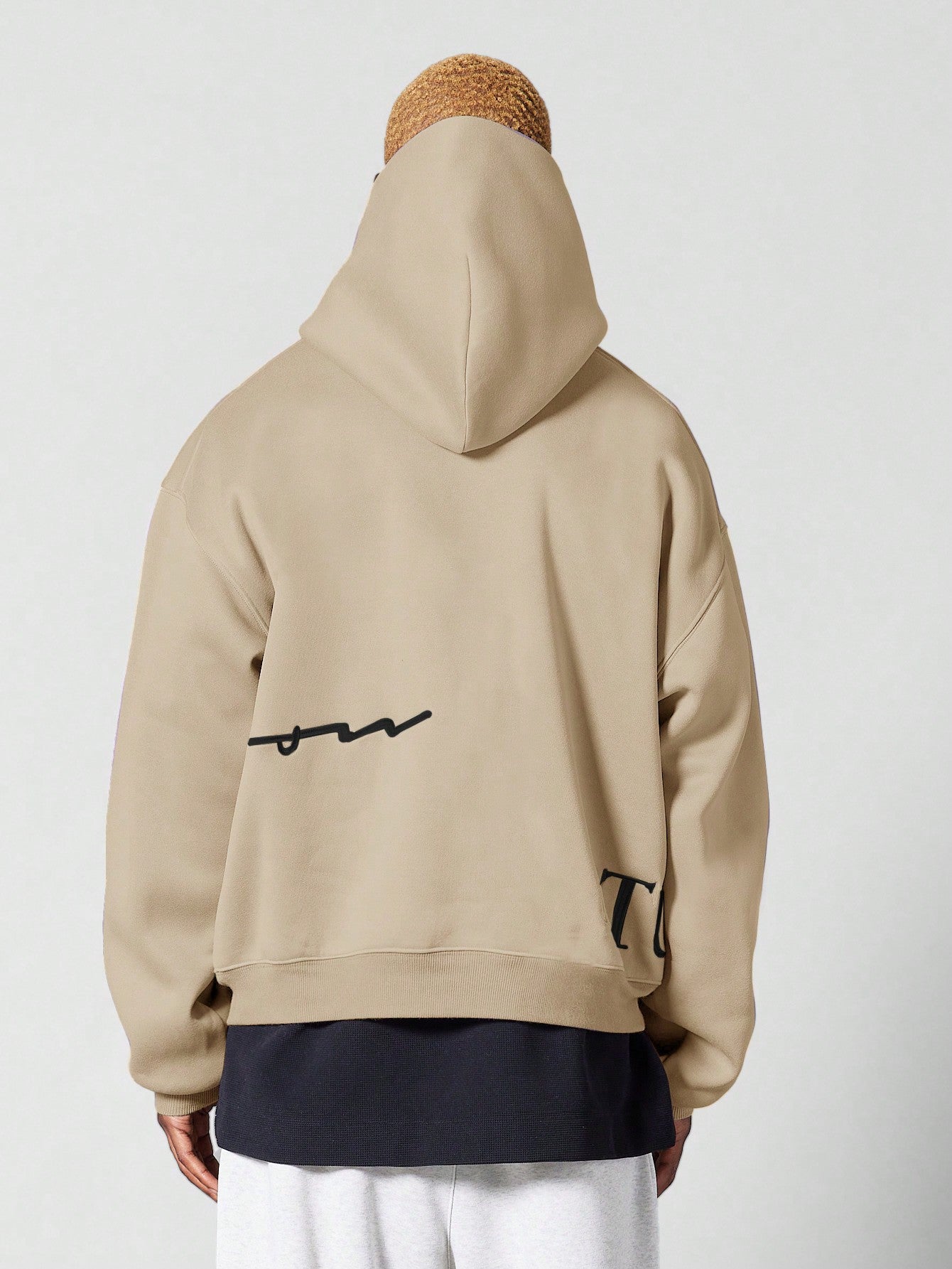 Regular Fit Overhead Hoodie With Signature Embroidery