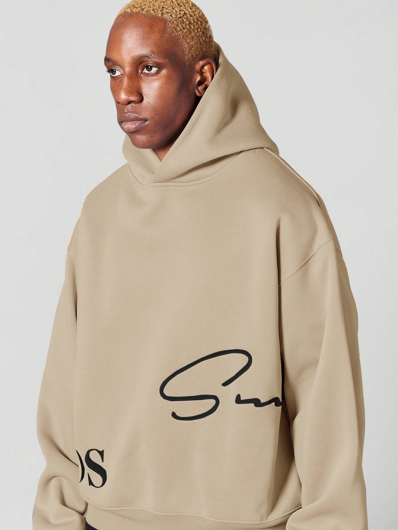 Regular Fit Overhead Hoodie With Signature Embroidery