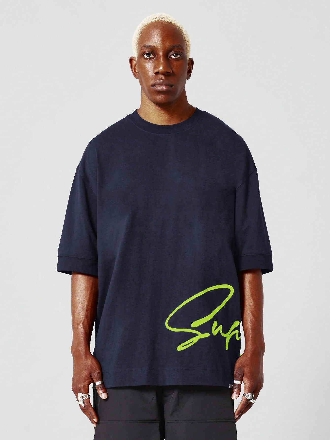 Oversized Tee With Signature Embroidery