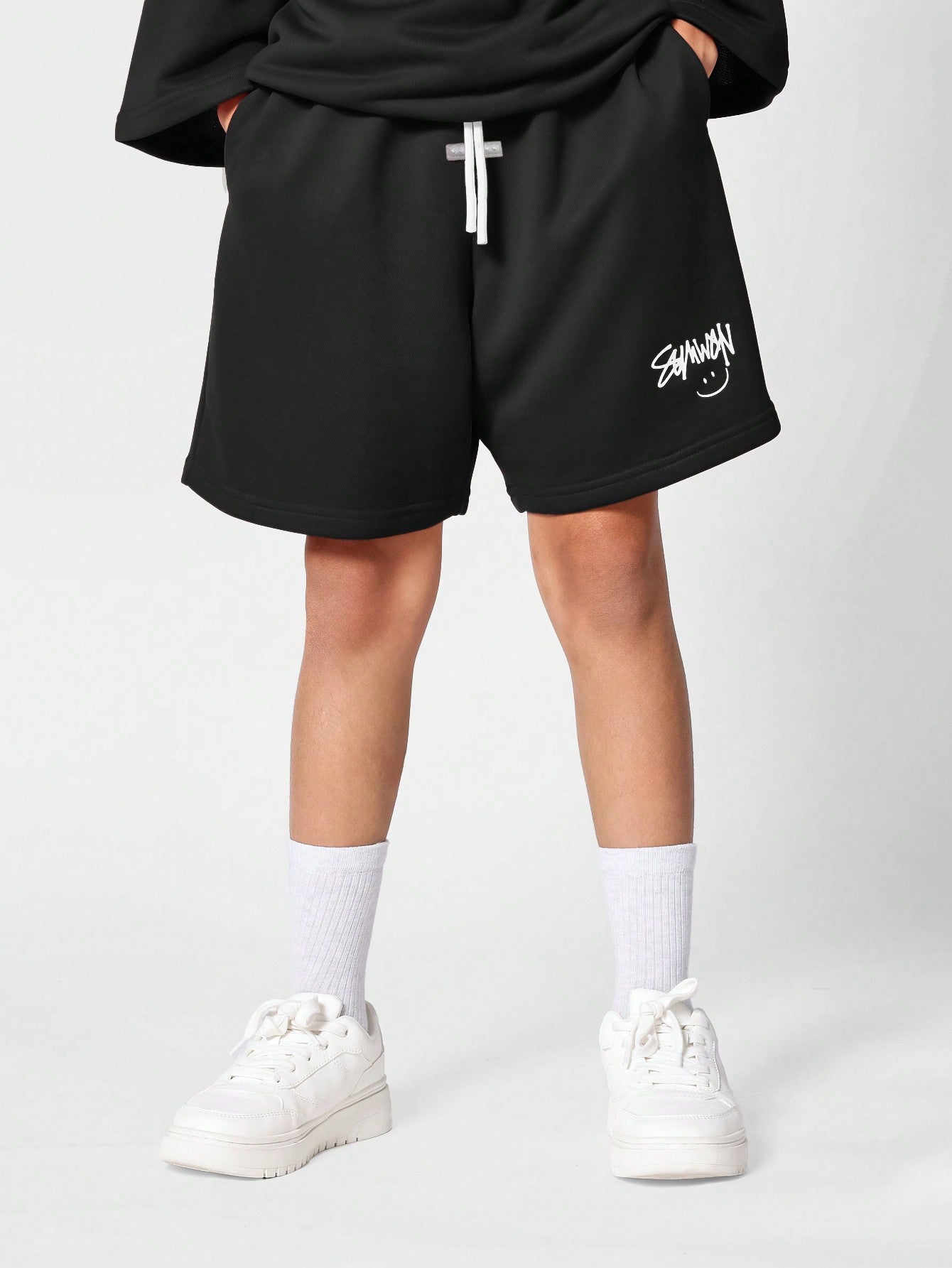 Kids Unisex Oversized Fit Tee With Short 2 Piece Set