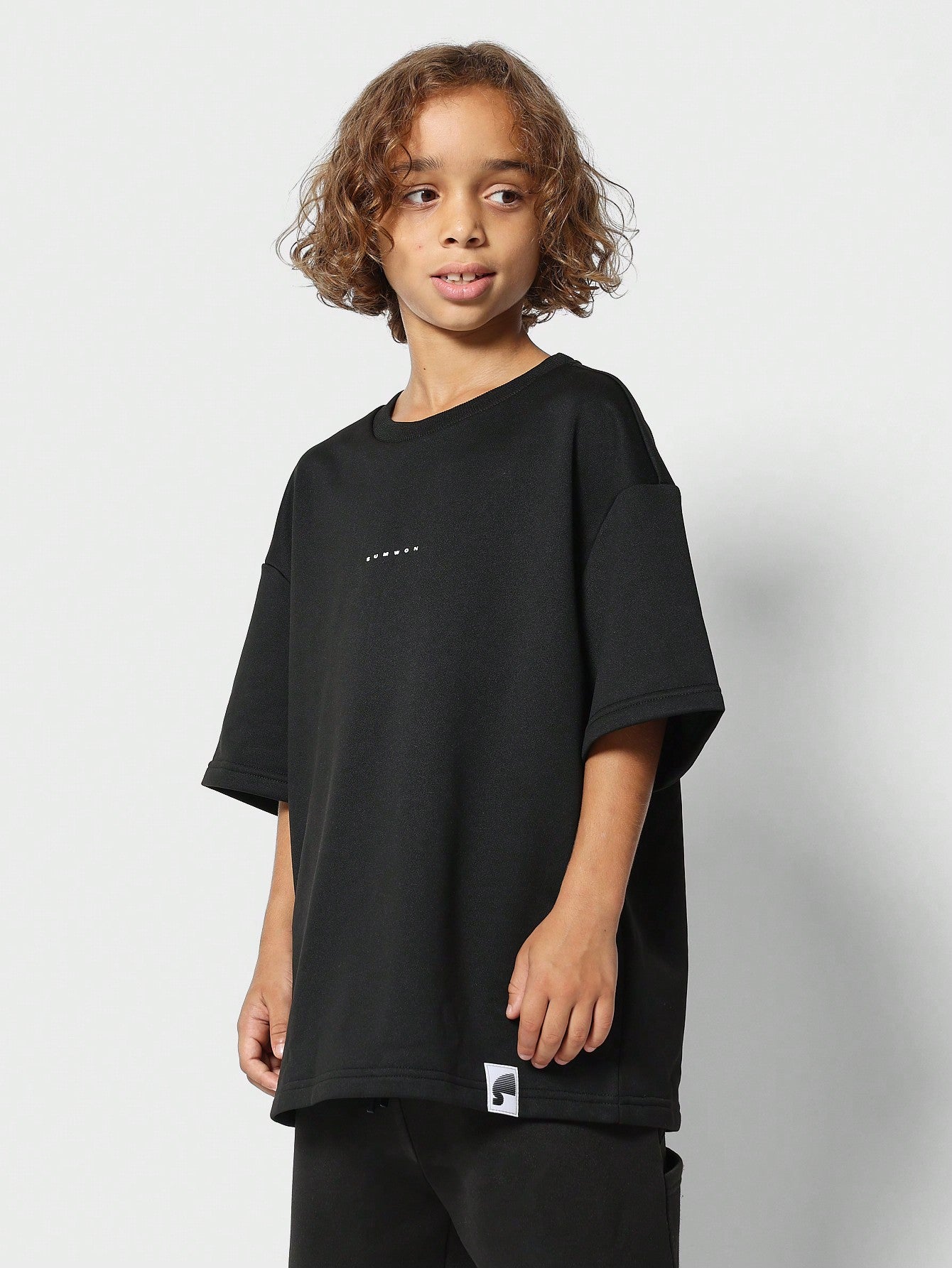 Tween Boys Oversized Fit Tee And Short 2 Piece Set