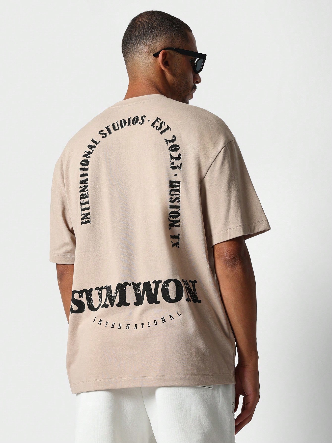 Regular Fit Tee With Front And Back Print