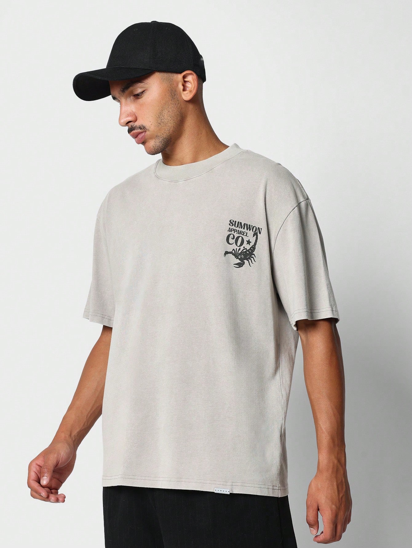 Regular Fit Tee With Back Graphic Print