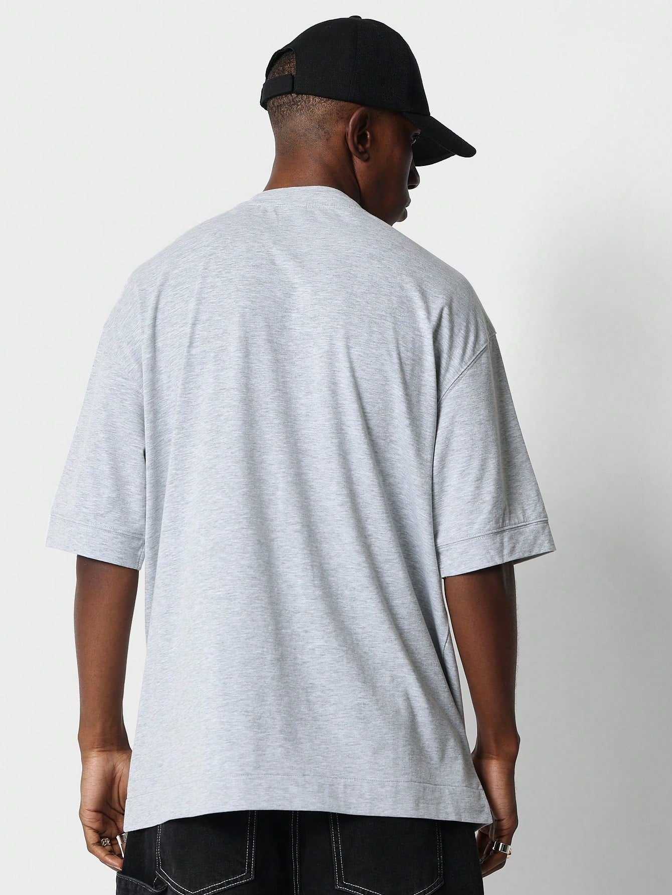 Oversized Fit Tee With Number Graphic Print