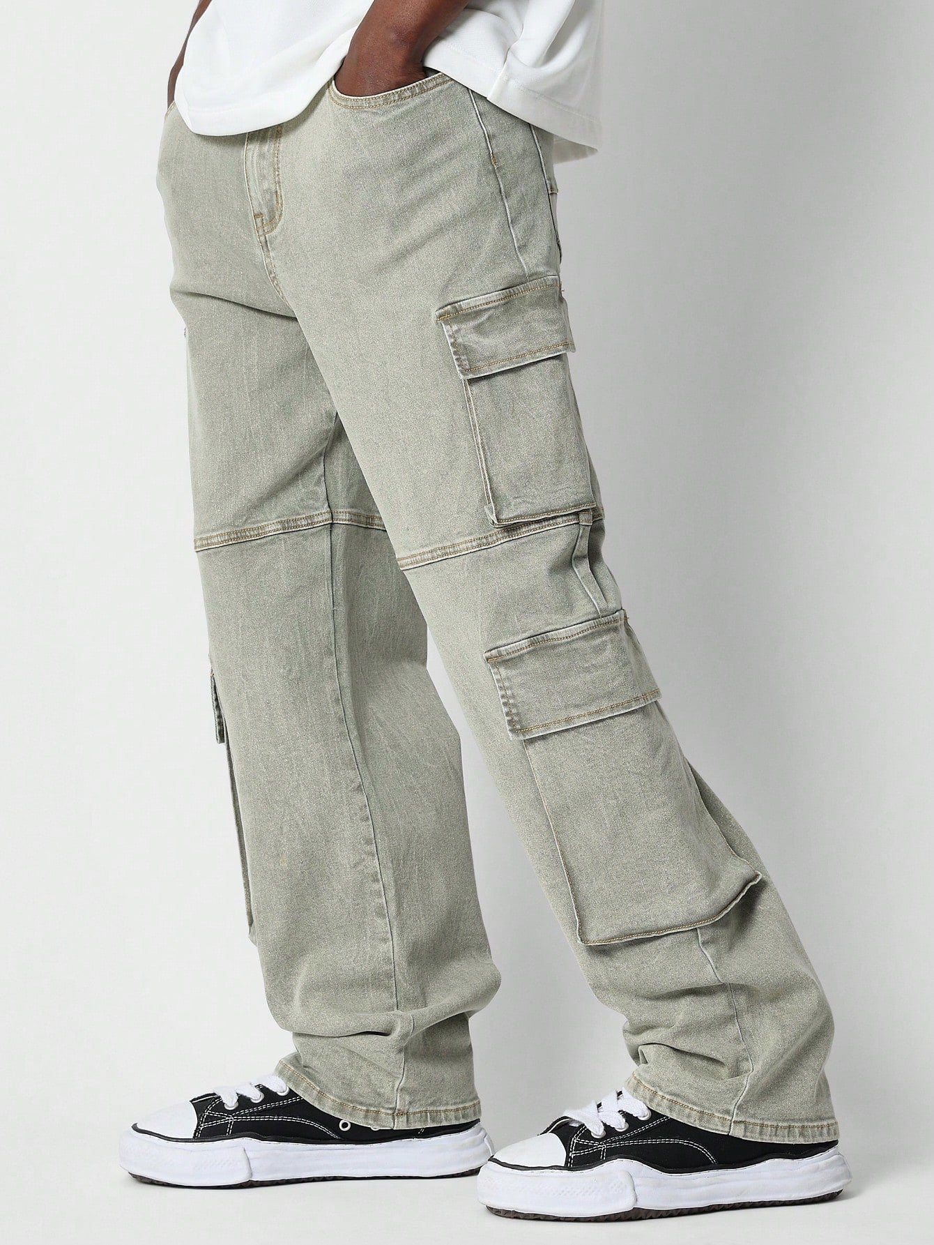 Flare Fit Cargo Detail Jean