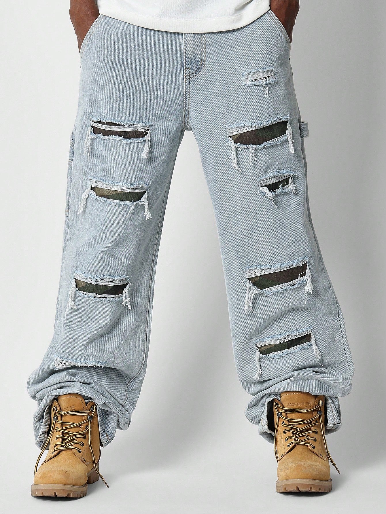 Flare Fit Distressed Jean